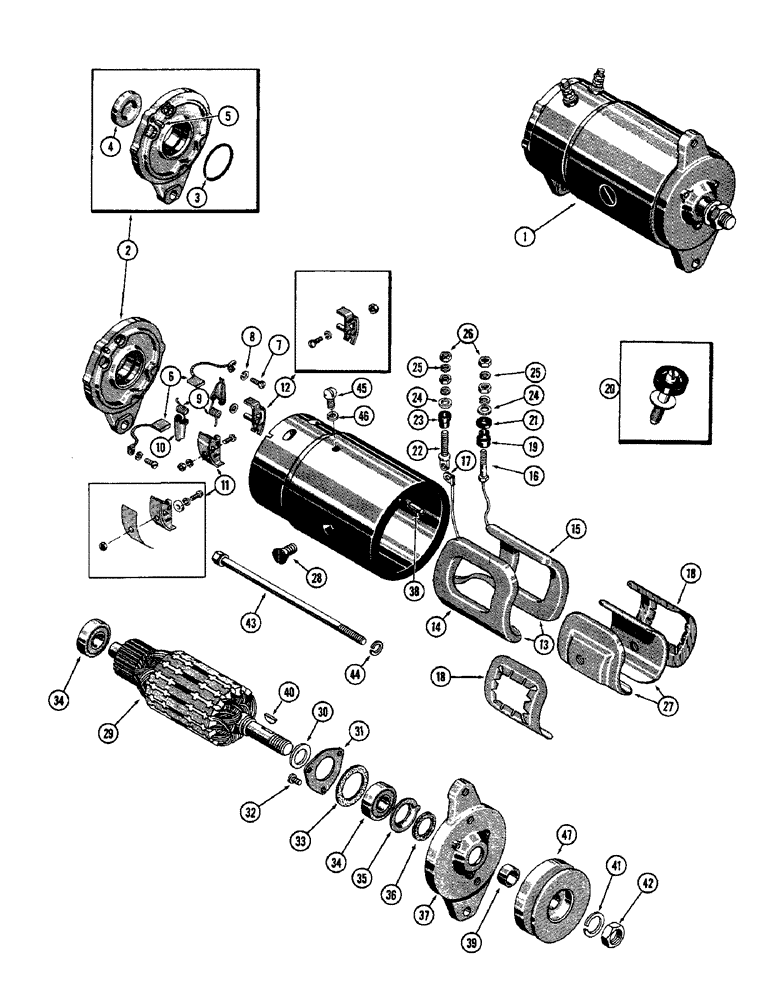 Схема запчастей Case 310G - (082) - D34009 GENERATOR, (148B) SPARK IGNITION ENGINE, (188) DIESEL ENGINE (06) - ELECTRICAL SYSTEMS