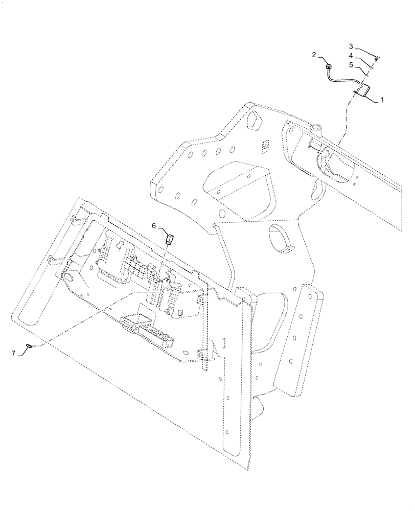 Схема запчастей Case DV210C - (55.408.BE) - BACKUP ALARM INSTALLATION (55) - ELECTRICAL SYSTEMS