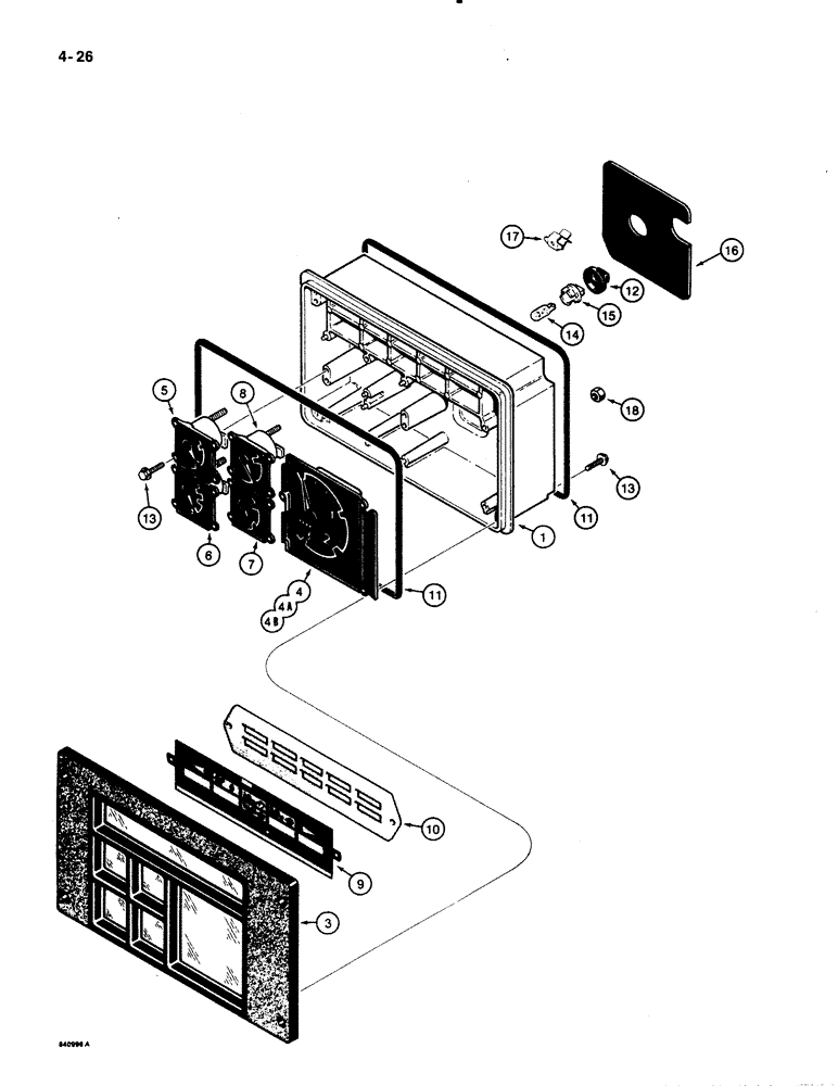 Схема запчастей Case W30 - (4-26) - ELECTRICAL SYSTEM, INSTRUMENT CLUSTER (04) - ELECTRICAL SYSTEMS