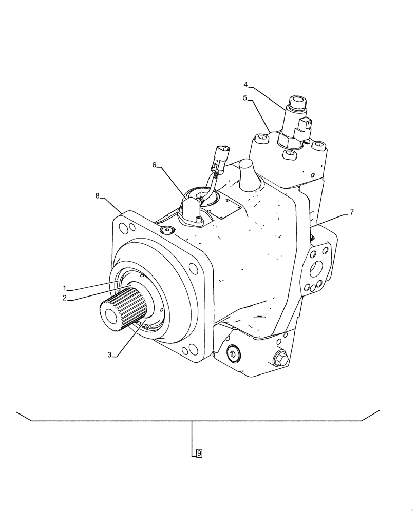 Схема запчастей Case 2050M LT - (29.218.AO[03]) - HYDROSTATIC MOTOR 280CC (29) - HYDROSTATIC DRIVE