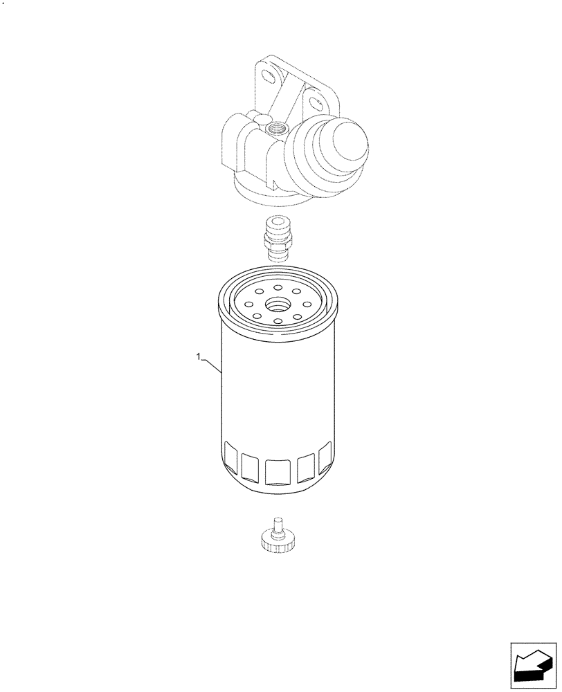 Схема запчастей Case F2CFE614F B004 - (10.206.AG[02]) - FUEL FILTER (10) - ENGINE