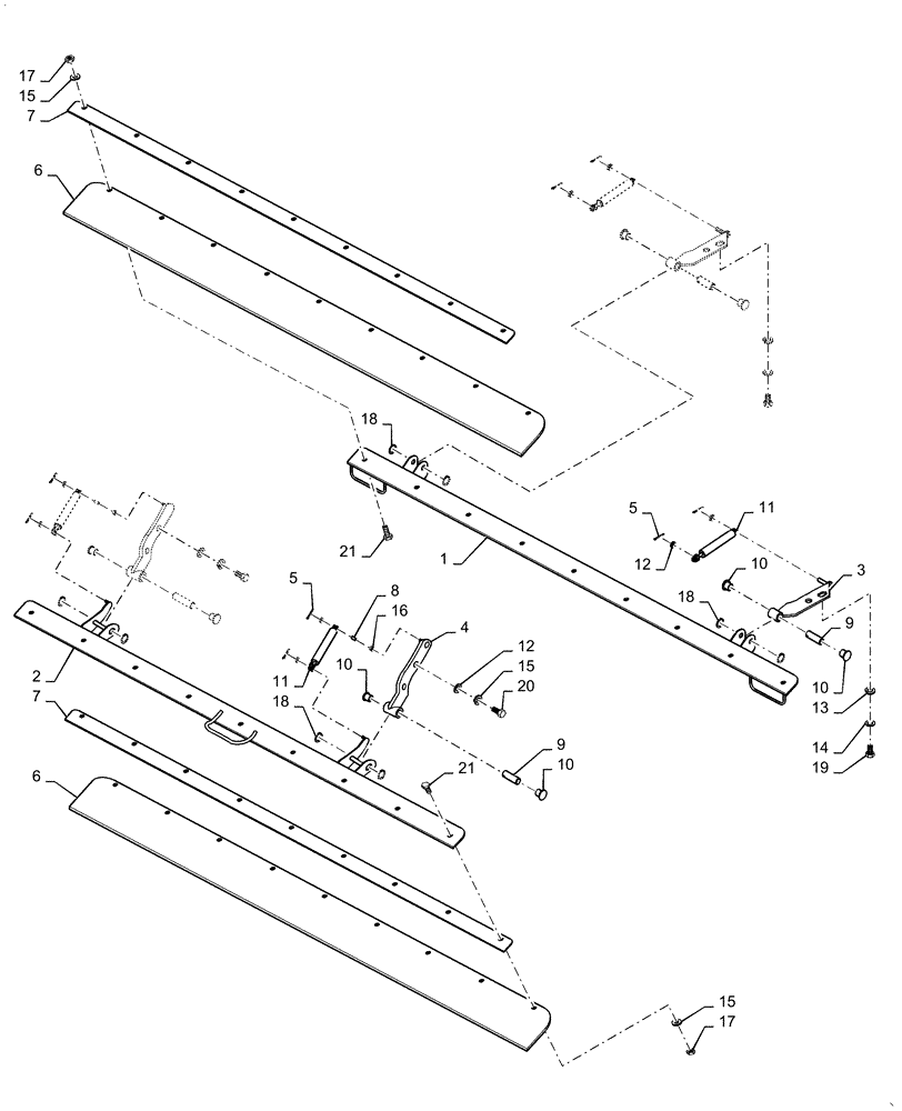 Схема запчастей Case DV209D - (39.500.AM) - DRUM SCRAPER (39) - FRAMES AND BALLASTING