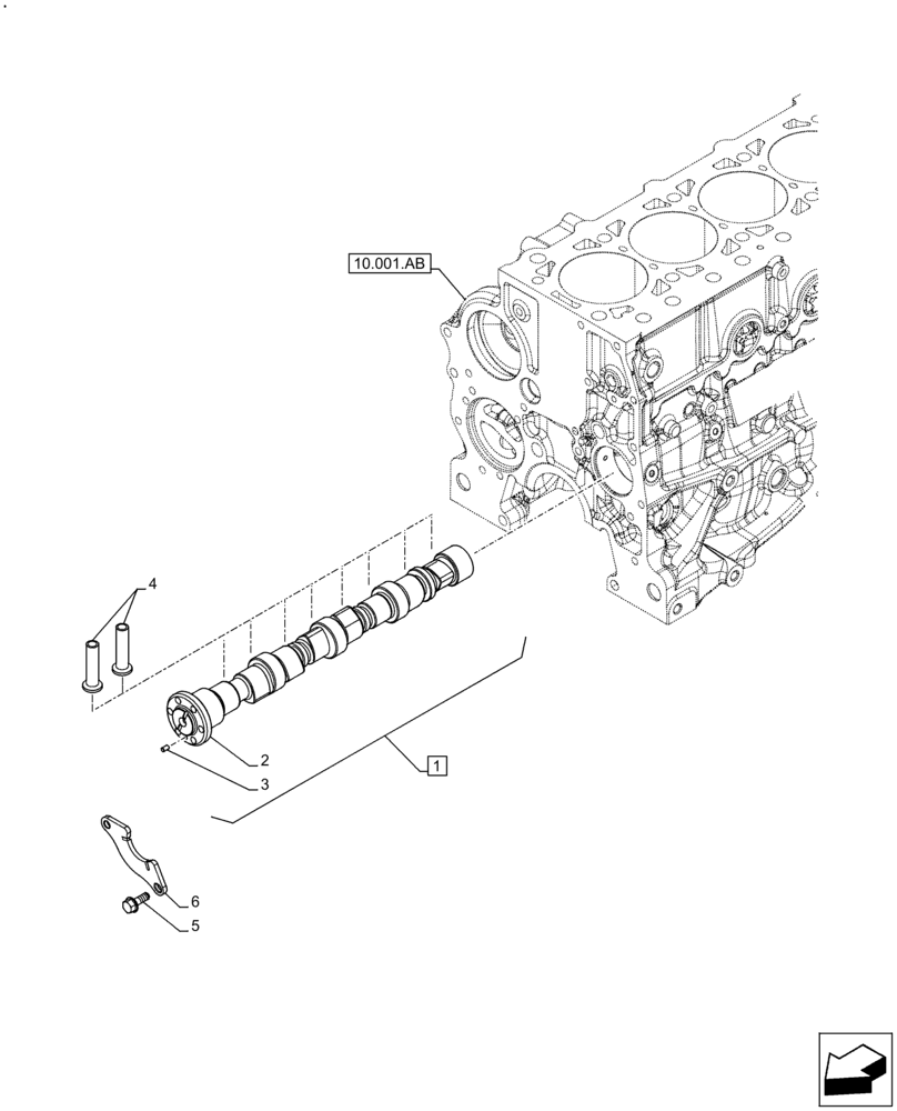 Схема запчастей Case F5HFL463A F006 - (10.106.AA) - CAMSHAFT, TIMING CONTROL (10) - ENGINE