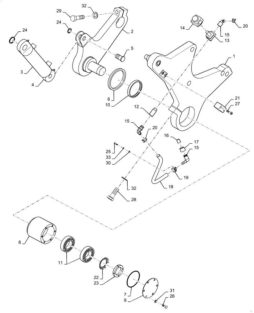 Схема запчастей Case DV210C - (39.500.AP[09]) - RIGHT SIDE EDGE CUTTER ASSEMBLY (39) - FRAMES AND BALLASTING