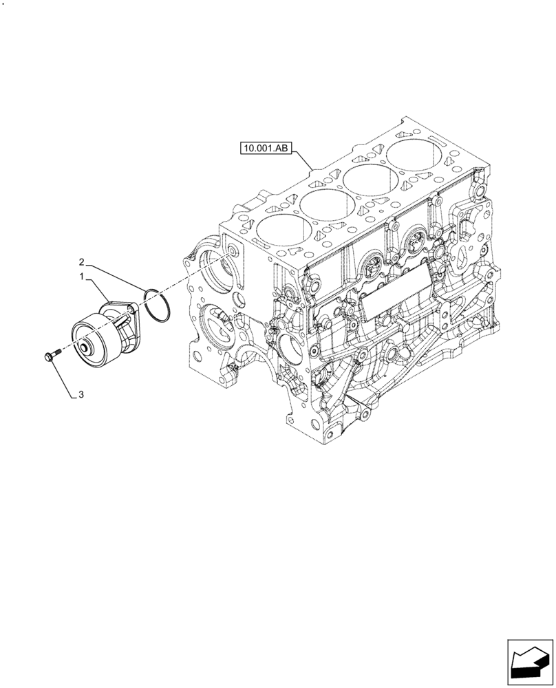 Схема запчастей Case F5HFL463A F006 - (10.400.BB) - WATER PUMP (10) - ENGINE