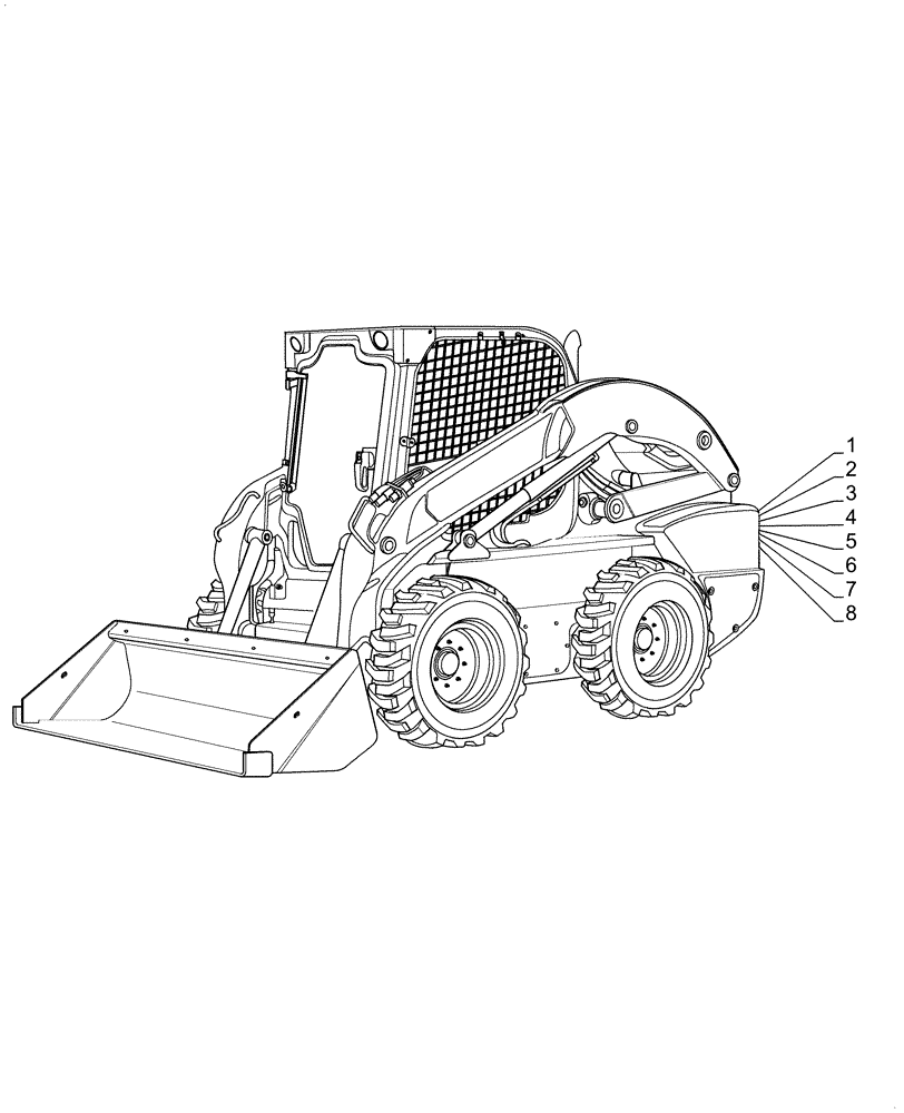 Схема запчастей Case SV250 - (05.100.03[01]) - FILTERS (05) - SERVICE & MAINTENANCE