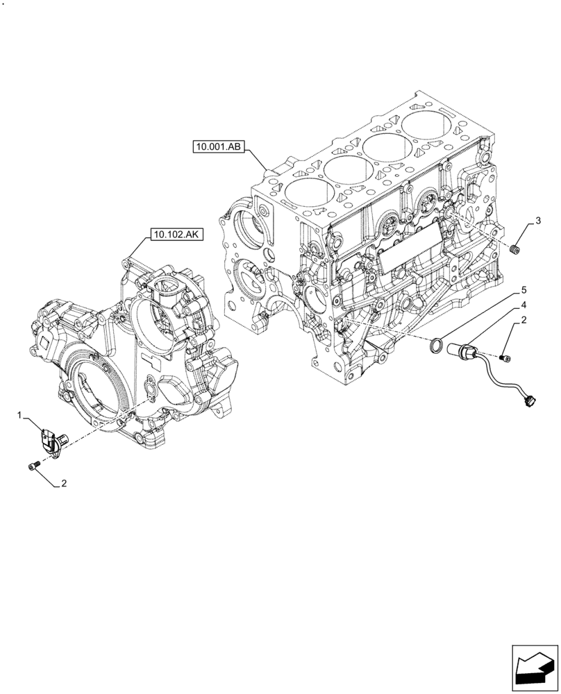 Схема запчастей Case F5HFL463A F006 - (55.015.AD) - TIMING CONTROL , SENSOR (55) - ELECTRICAL SYSTEMS