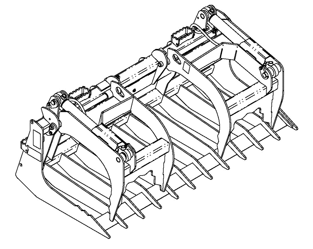 Схема запчастей Case SR160 - (95.036.CCG) - GRAPPLES, BRUSH, UTILITY, SR160 (95) - CE ATTACHMENTS