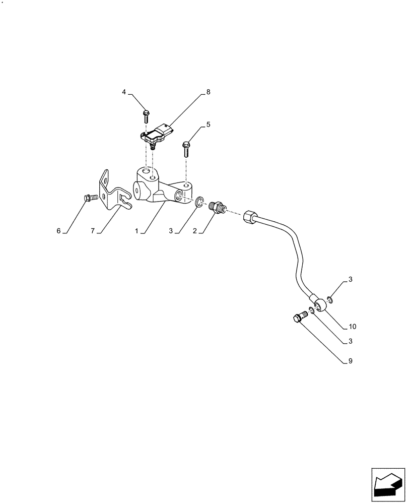 Схема запчастей Case F5HFL463A F006 - (55.014.AD) - AIR INTAKE, SENSOR (55) - ELECTRICAL SYSTEMS