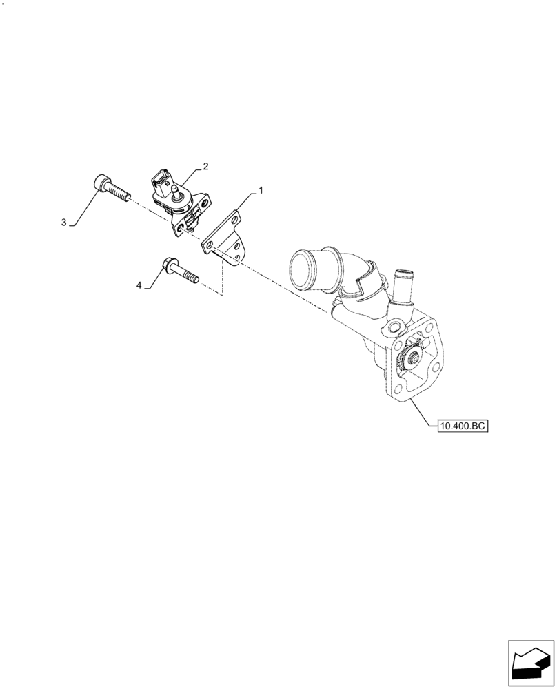 Схема запчастей Case F5HFL463A F006 - (55.014.AL) - TURBOCHARGER, PRESSURE CONTROL VALVE (55) - ELECTRICAL SYSTEMS