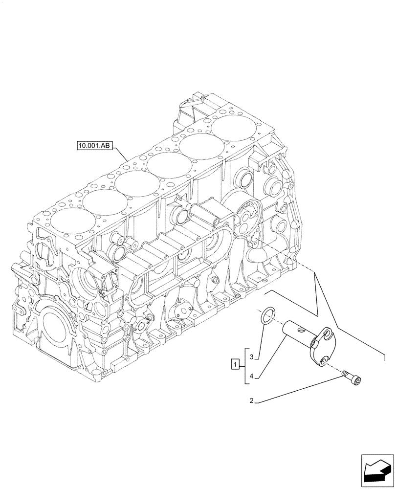 Схема запчастей Case F2CFE614F B005 - (10.304.AM) - PRESSURE CONTROL VALVE (10) - ENGINE