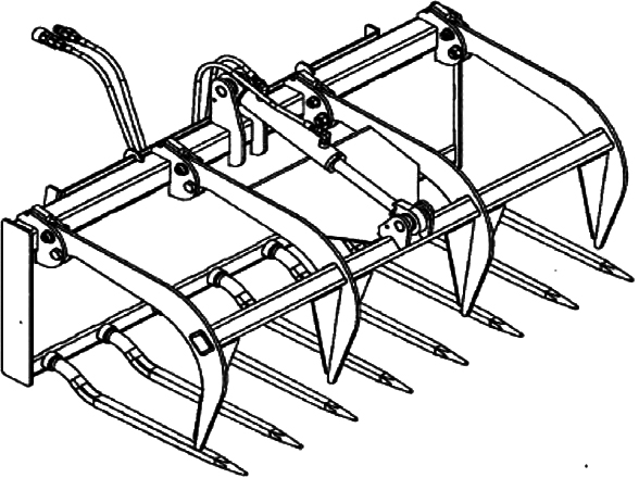 Схема запчастей Case 420CT - (95.052.AAJ) - MANURE FORK & MANURE FORK WITH GRAPPLE, 420CT (95) - CE ATTACHMENTS