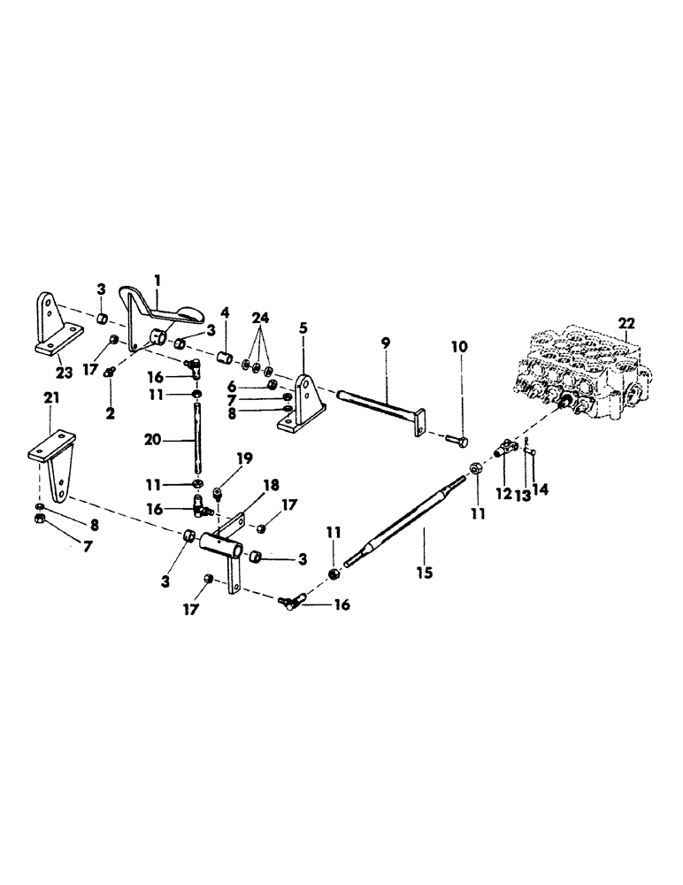 Схема запчастей Case 40EC - (075) - RIGHT TRACK PEDAL CONTROL AND LINKAGE (05) - UPPERSTRUCTURE CHASSIS