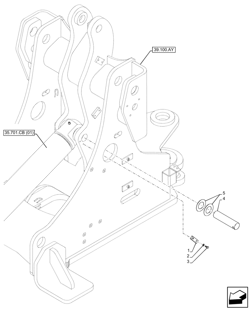 Схема запчастей Case 121F - (82.100.BG [03]) - LOADER ARM, PIN, FRONT FRAME, LIFT CYLINDER (82) - FRONT LOADER & BUCKET