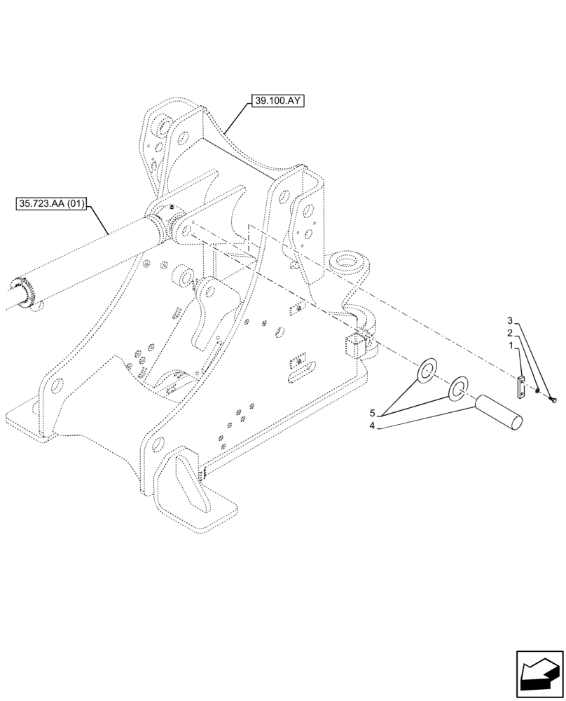 Схема запчастей Case 221F - (82.100.BG[05]) - LOADER ARM, PIN, FRONT FRAME, BUCKET CYLINDER (82) - FRONT LOADER & BUCKET