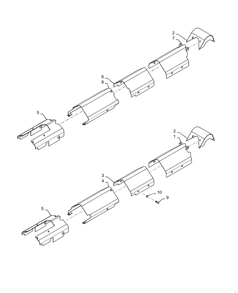 Схема запчастей Case 2050M WT/LGP - (48.138.AB[06]) - UNDERCARRIAGE COVERS XLT, LGP (48) - TRACKS & TRACK SUSPENSION