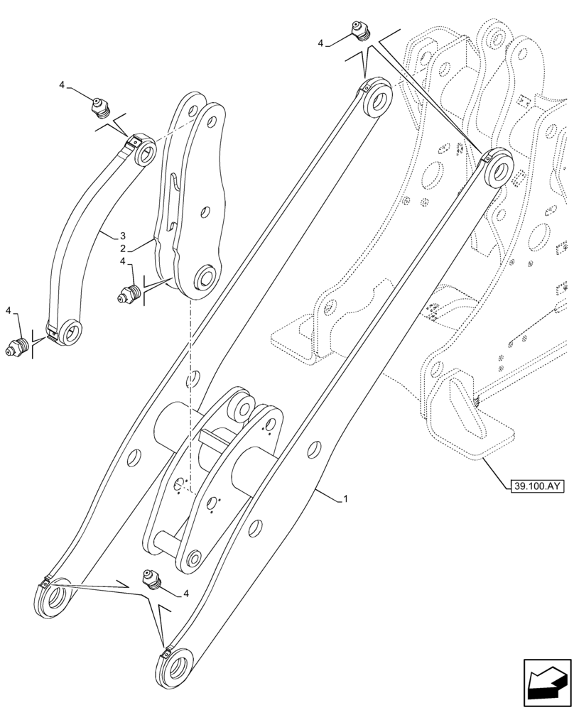 Схема запчастей Case 21F - (82.100.AF) - FRONT, LOADER ARM (82) - FRONT LOADER & BUCKET