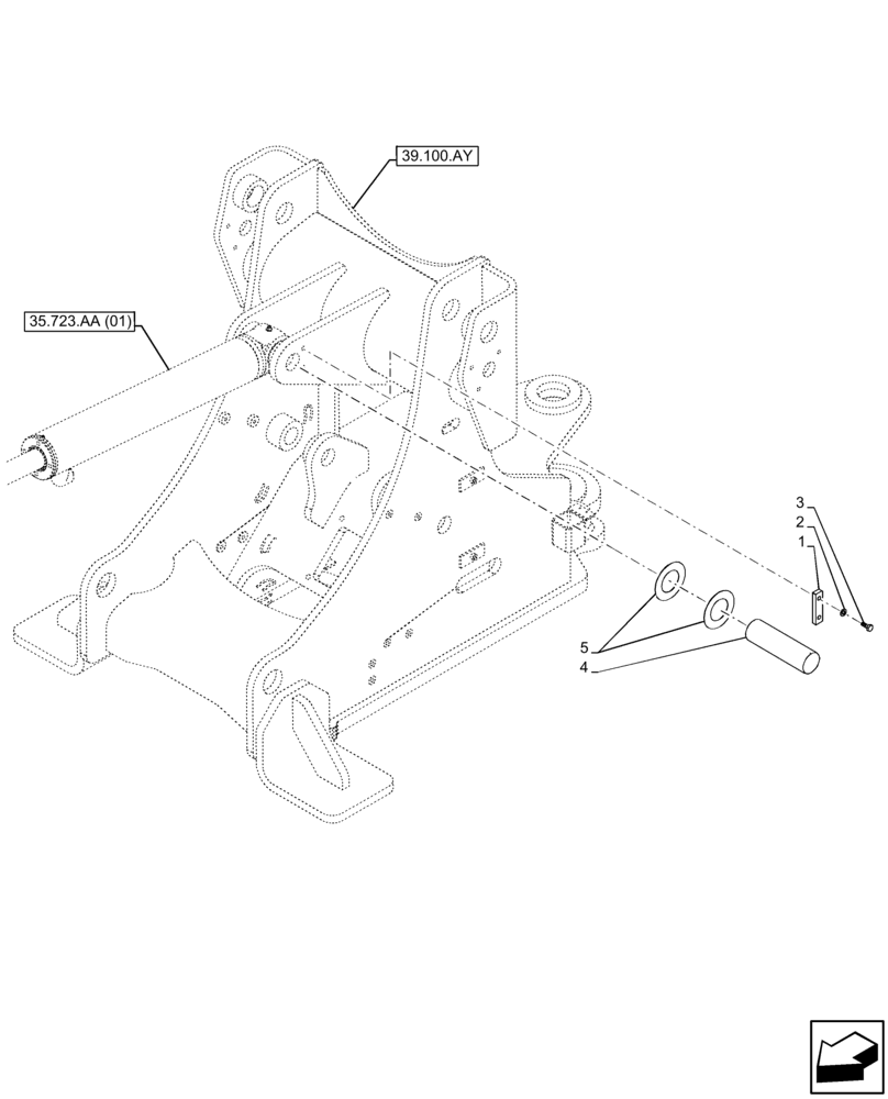 Схема запчастей Case 121F - (82.100.BG[05]) - LOADER ARM, PIN, FRONT FRAME, BUCKET CYLINDER (82) - FRONT LOADER & BUCKET