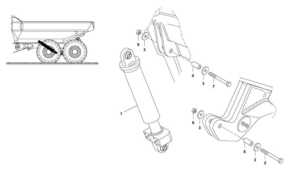 Схема запчастей Case 330B - (72A00000733[001]) - HOIST CYLINDER INSTAL(87442880) (09) - Implement / Hydraulics / Frame / Brakes