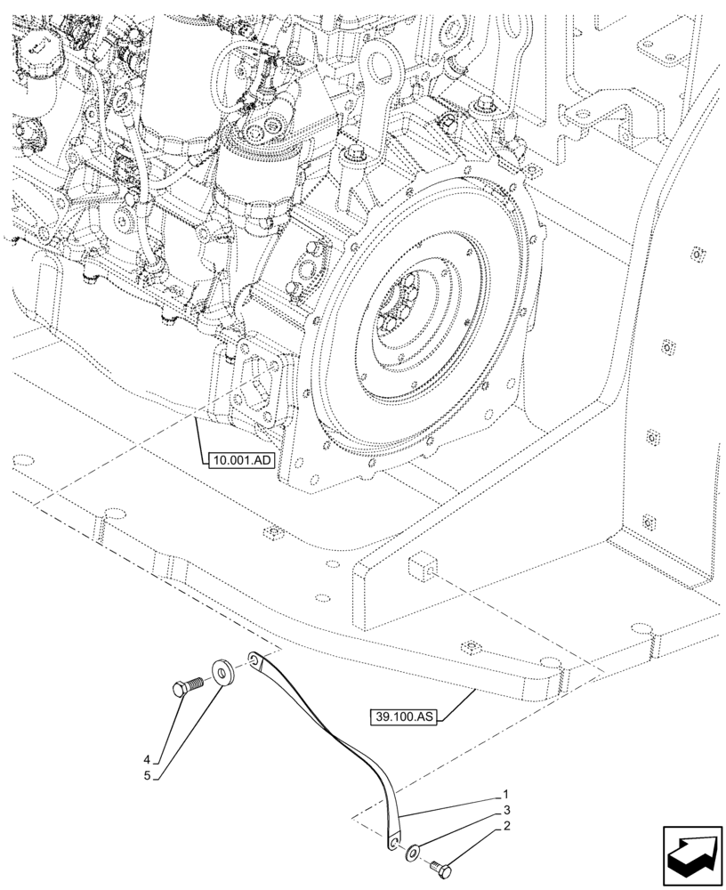 Схема запчастей Case 321F - (55.100.BE[01]) - GROUND CABLE (55) - ELECTRICAL SYSTEMS