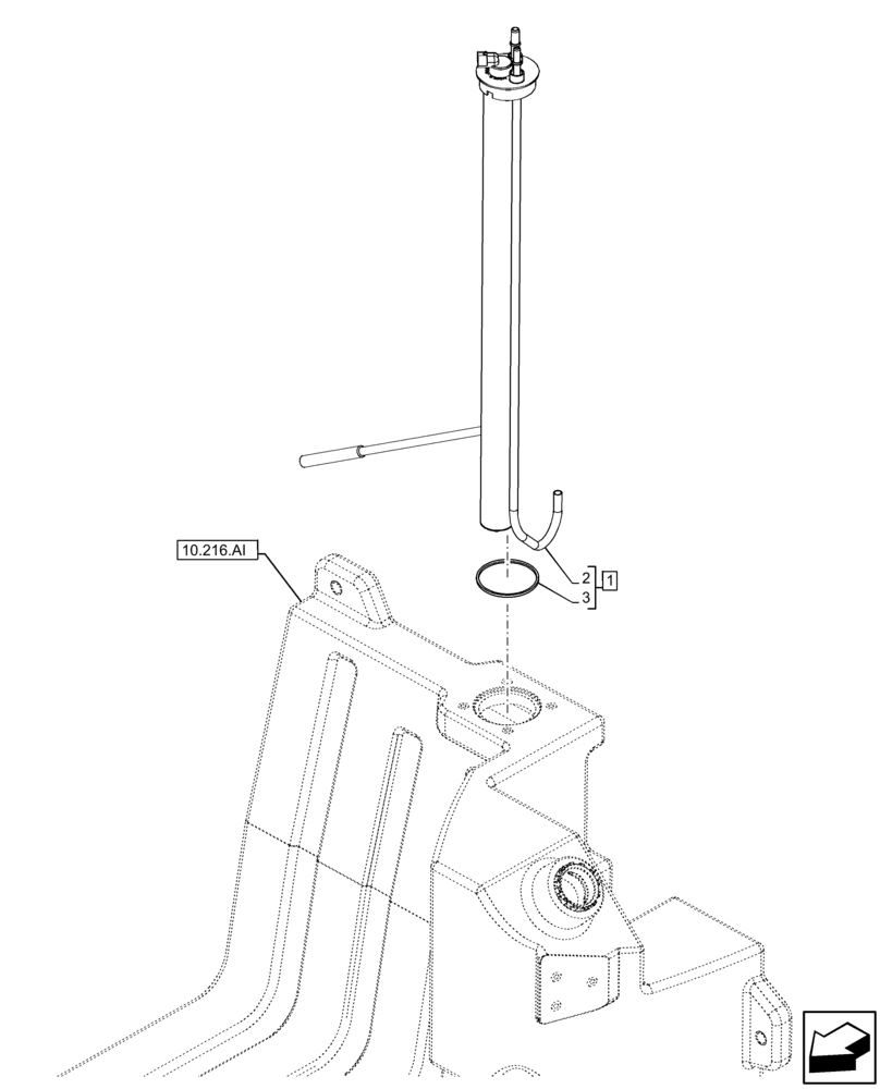 Схема запчастей Case 221F - (55.011.AC) - FUEL TANK, SENDER UNIT (55) - ELECTRICAL SYSTEMS