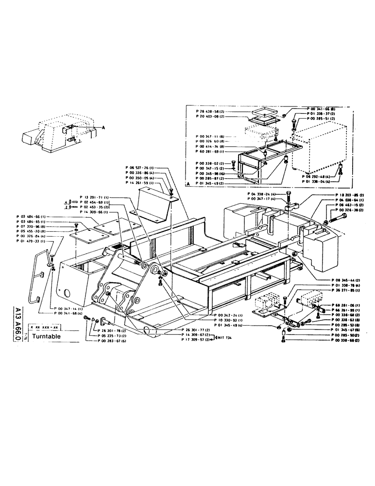 Схема запчастей Case 220CKS - (08) - TURNTABLE (05) - UPPERSTRUCTURE CHASSIS