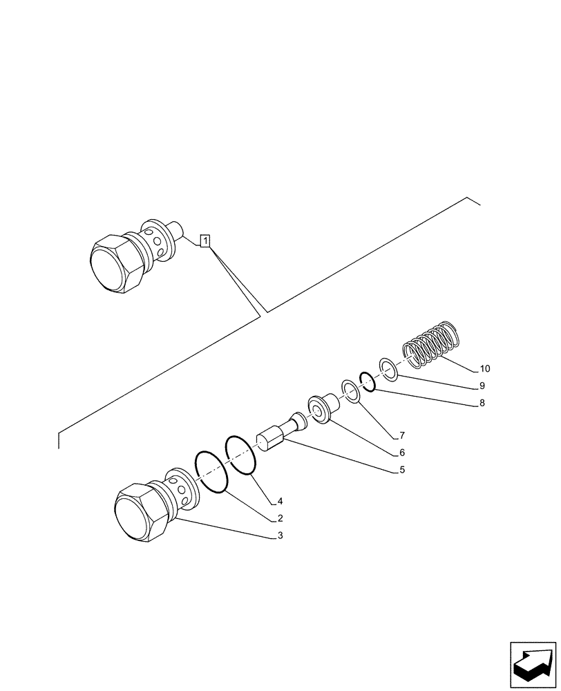 Схема запчастей Case 221F - (35.106.AD[08]) - HYDROSTATIC PUMP, COMPONENTS (35) - HYDRAULIC SYSTEMS