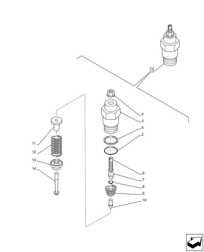 Схема запчастей Case 221F - (35.106.AD[07]) - HYDROSTATIC PUMP, COMPONENTS (35) - HYDRAULIC SYSTEMS