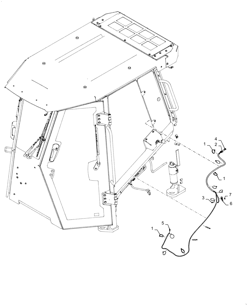 Схема запчастей Case 2050M XLT - (55.510.BP[01]) - HVAC FILTER HARNESS (55) - ELECTRICAL SYSTEMS