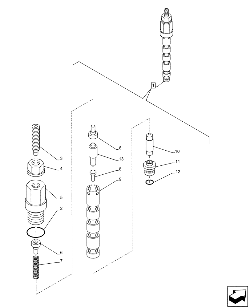 Схема запчастей Case 121F - (35.106.AD[04]) - HYDROSTATIC PUMP, COMPONENTS (35) - HYDRAULIC SYSTEMS