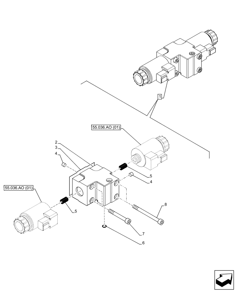 Схема запчастей Case 121F - (35.106.AD[03]) - HYDROSTATIC PUMP, COMPONENTS (35) - HYDRAULIC SYSTEMS