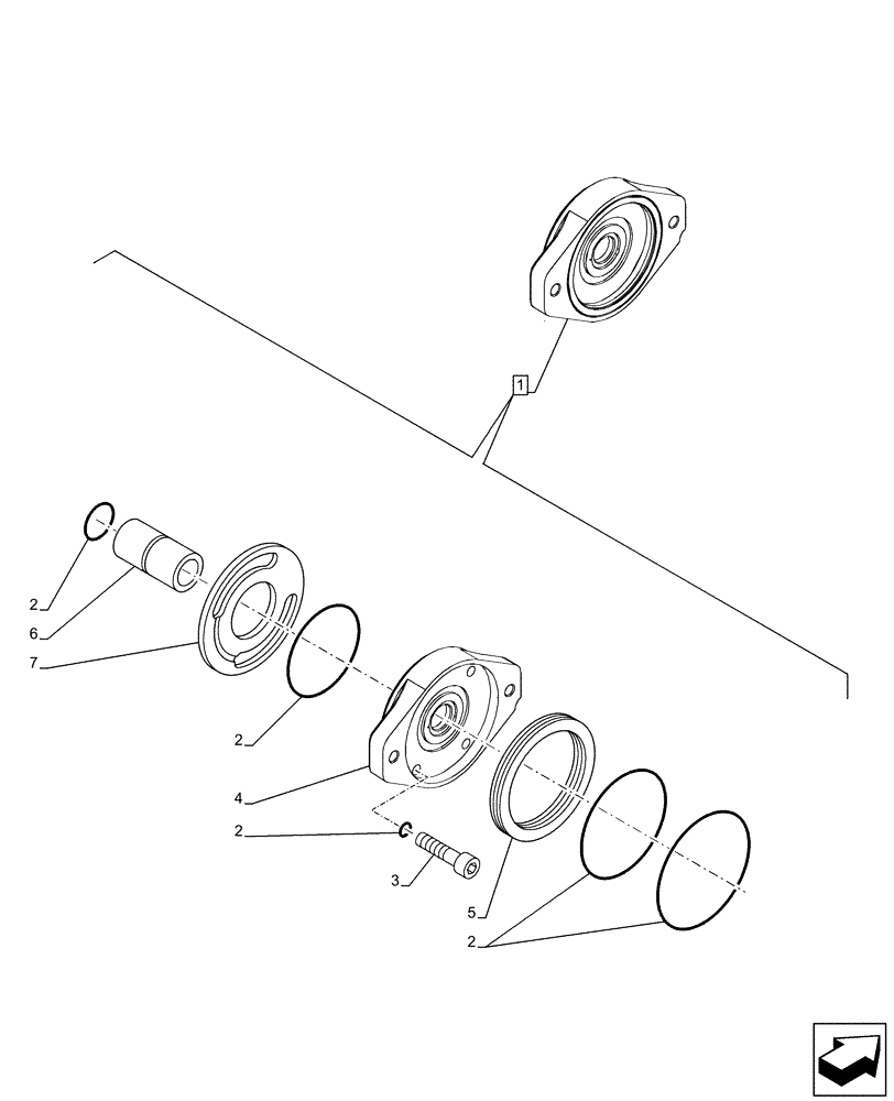 Схема запчастей Case 121F - (35.106.AD[06]) - HYDROSTATIC PUMP, COMPONENTS (35) - HYDRAULIC SYSTEMS