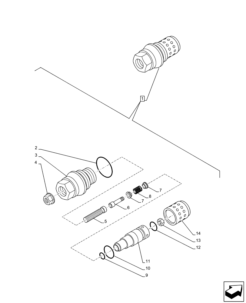 Схема запчастей Case 21F - (35.106.AD[09]) - HYDROSTATIC PUMP, COMPONENTS (35) - HYDRAULIC SYSTEMS