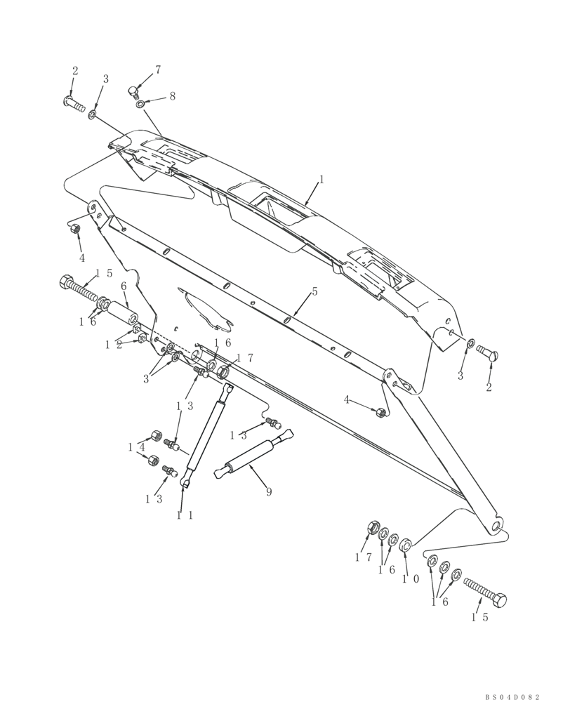 Схема запчастей Case 450CT - (09-14) - HOOD (09) - CHASSIS