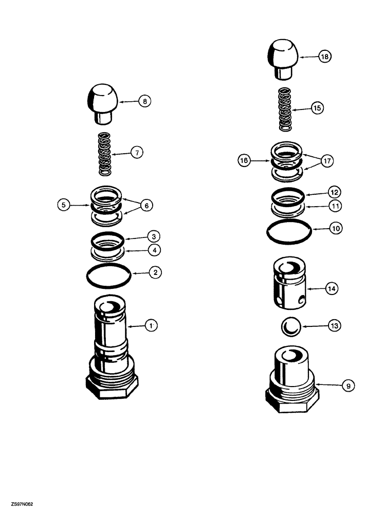 Схема запчастей Case 850G - (8-48) - CHECK VALVE ASSEMBLIES (07) - HYDRAULIC SYSTEM