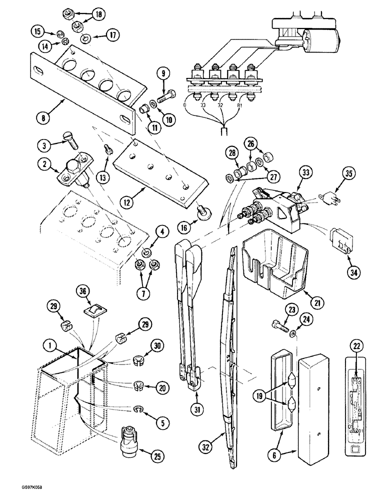 Схема запчастей Case 888 - (4-20) - CAB ELECTRICAL COMPONENTS (04) - ELECTRICAL SYSTEMS