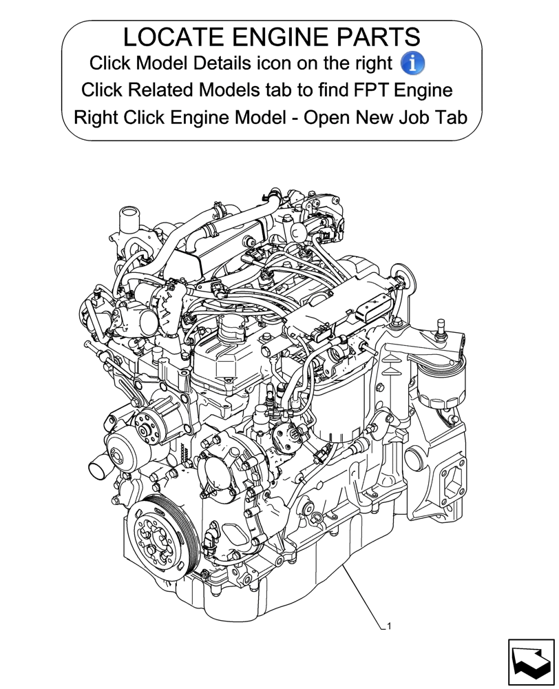 Схема запчастей Case 21F - (10.001.AD) - ENGINE (10) - ENGINE