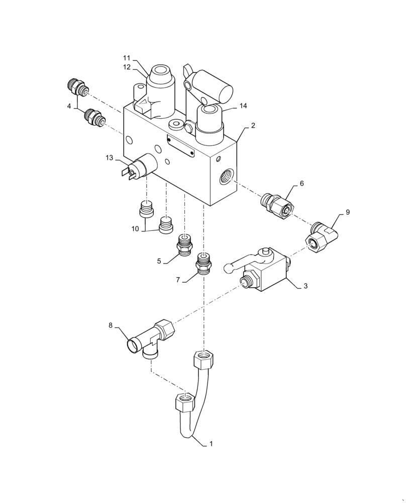 Схема запчастей Case DV210C - (33.202.CM) - BRAKE VALVE ASSEMBLY BSN SER#NFNTL2014 (33) - BRAKES & CONTROLS