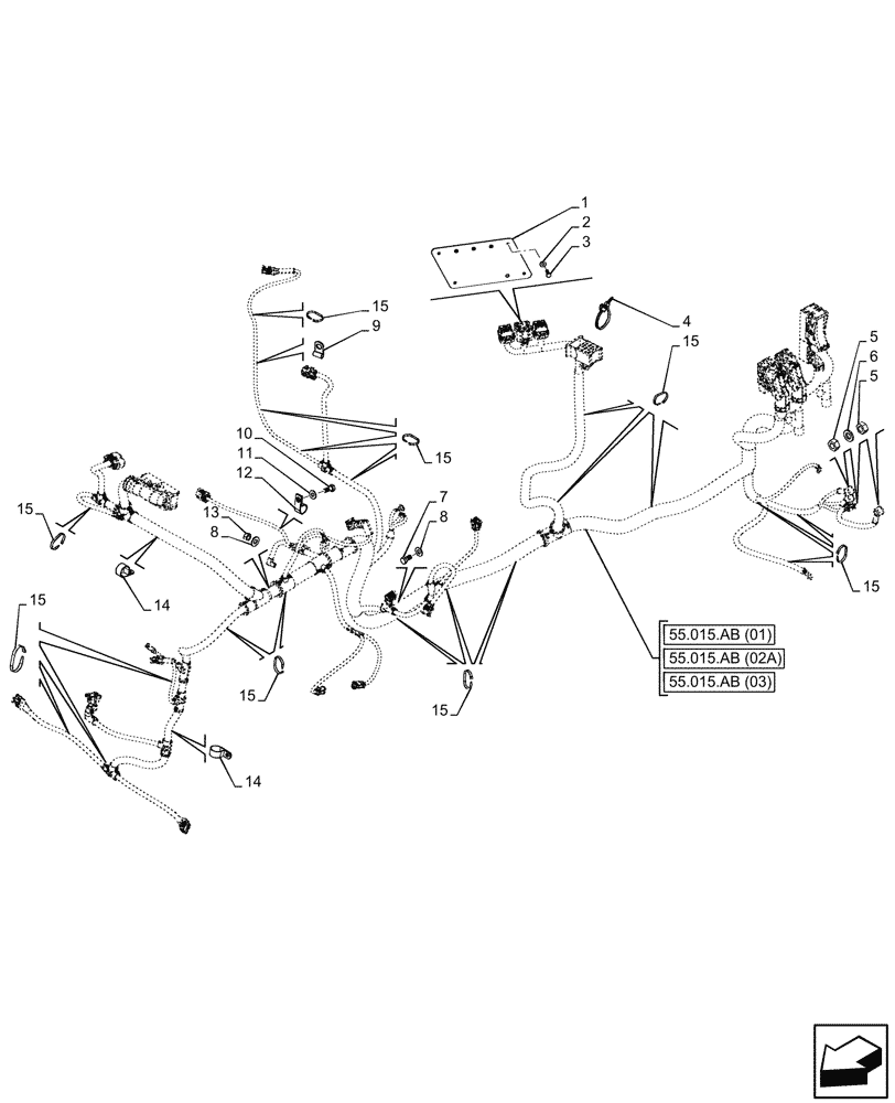 Схема запчастей Case 21F - (55.015.AB[04A]) - HARNESS, ENGINE - END DATE 28 FEBRUARY 2017 (55) - ELECTRICAL SYSTEMS