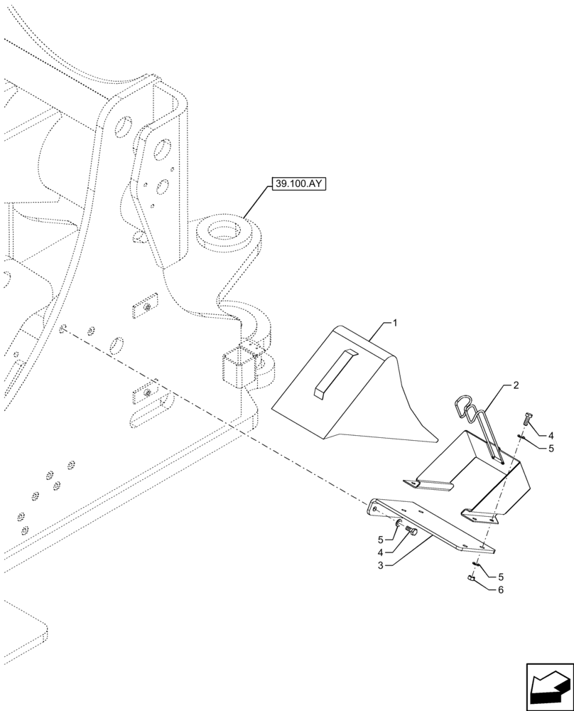 Схема запчастей Case 121F - (88.100.AL) - VAR - 734587 - WHEEL CHOCK (88) - ACCESSORIES