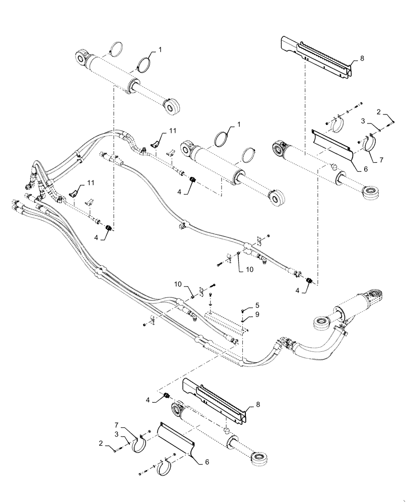 Схема запчастей Case 1650M XLT - (35.741.AJ[03]) - LIFT CYLINDER XLT LGP (35) - HYDRAULIC SYSTEMS