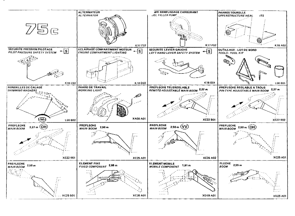 Схема запчастей Case 75C - (001I) - 75C (00) - PICTORIAL INDEX