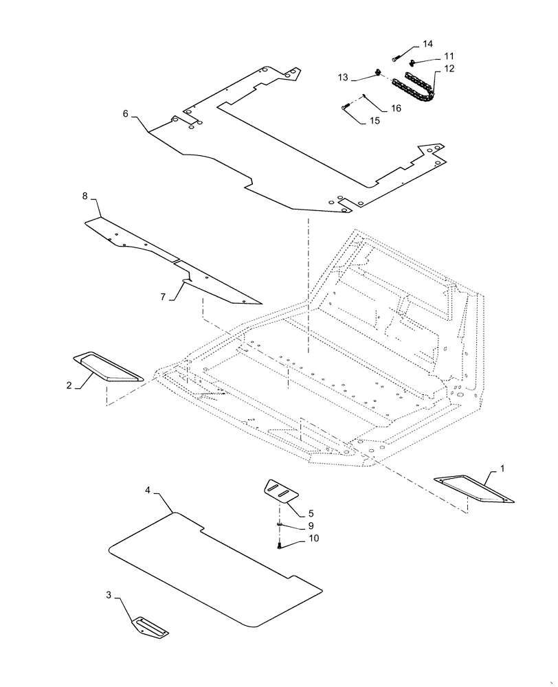 Схема запчастей Case DV210C - (90.118.CB[02]) - CAB ACCESSORIES (90) - PLATFORM, CAB, BODYWORK AND DECALS