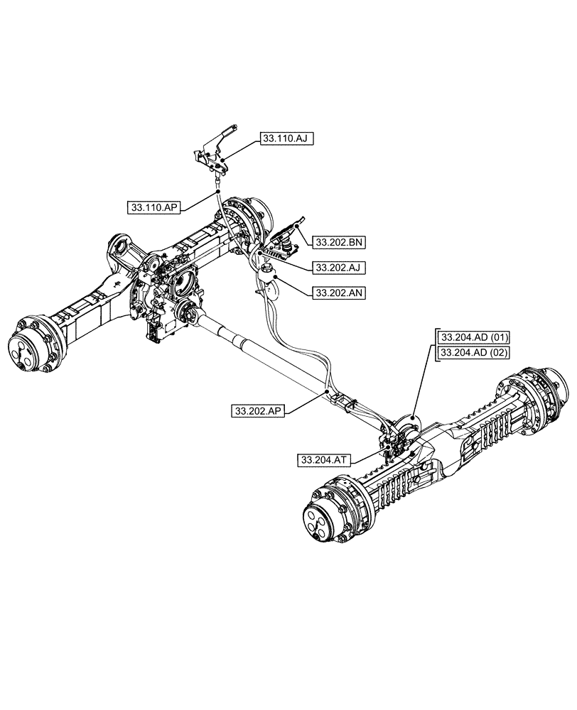 Схема запчастей Case 21F - (00.000.33) - PICTORIAL INDEX - BRAKES & CONTROLS (00) - GENERAL & PICTORIAL INDEX