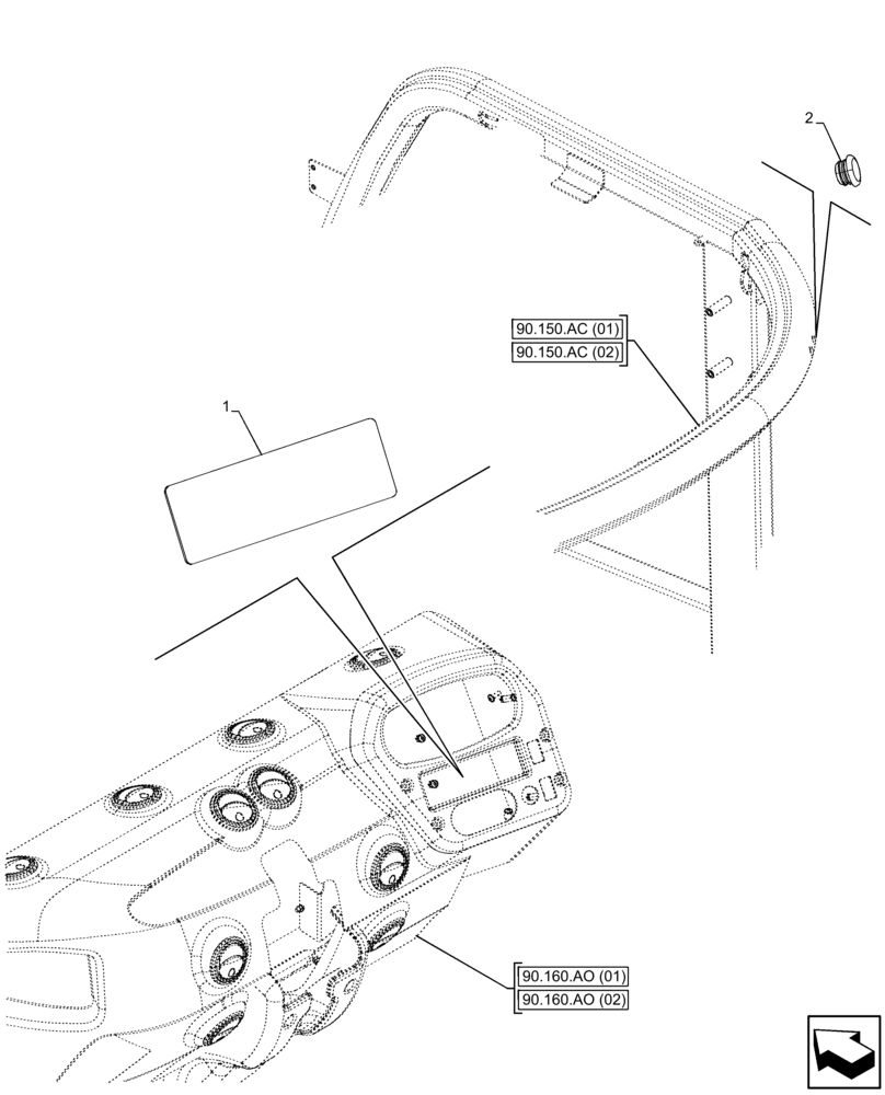 Схема запчастей Case 121F - (55.512.AA[04]) - VAR - 402021 - RADIO (55) - ELECTRICAL SYSTEMS