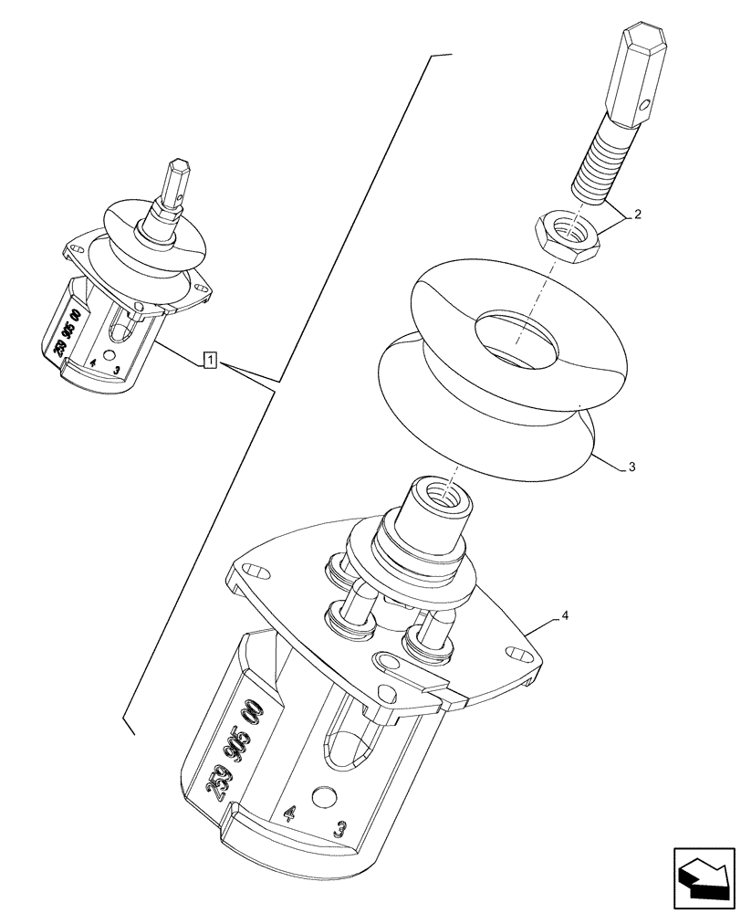 Схема запчастей Case 321F - (35.357.AL[02]) - PILOT VALVE, COMPONENTS (35) - HYDRAULIC SYSTEMS