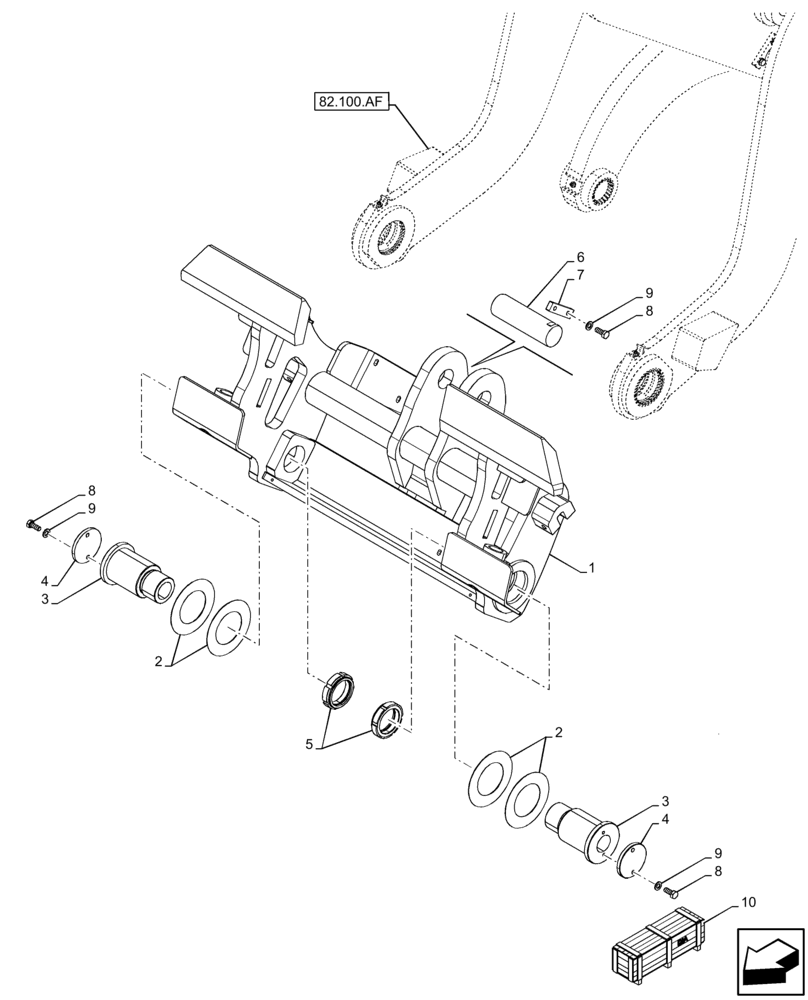 Схема запчастей Case 221F - (82.300.AX[02]) - VAR - 734516 - QUICK COUPLER (82) - FRONT LOADER & BUCKET