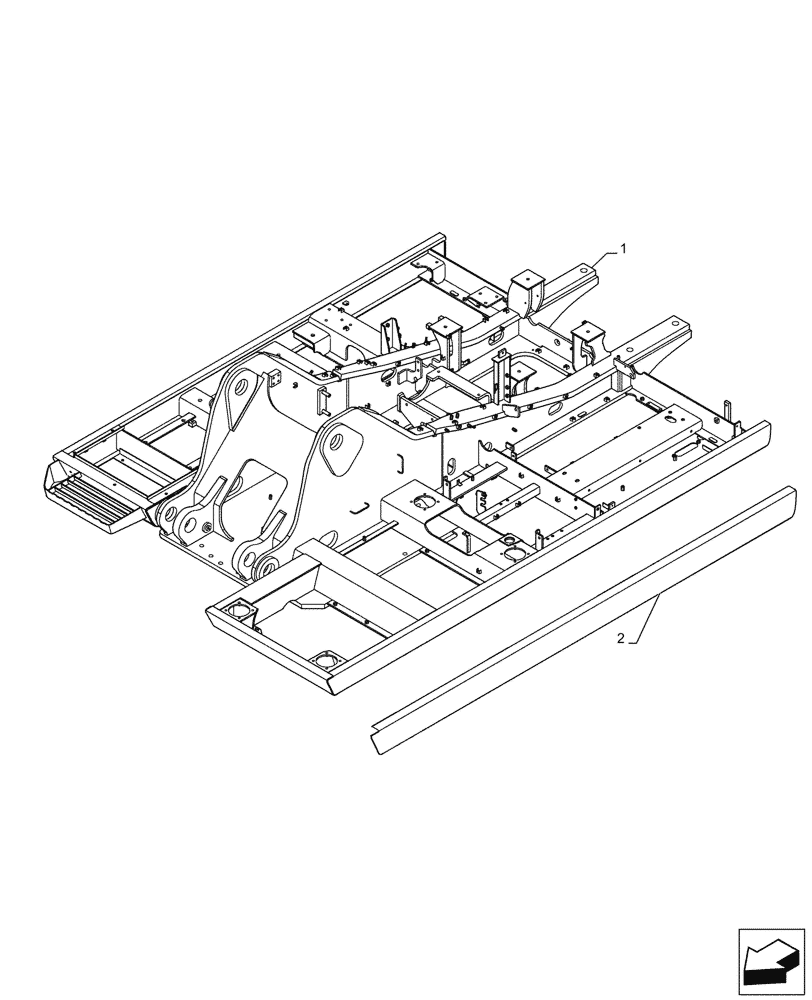 Схема запчастей Case CX250D LC - (39.101.AC) - UPPER, FRAME (39) - FRAMES AND BALLASTING