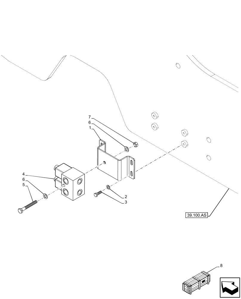 Схема запчастей Case 221F - (35.350.AR) - VAR - 734520 - RIDE CONTROL VALVE (35) - HYDRAULIC SYSTEMS