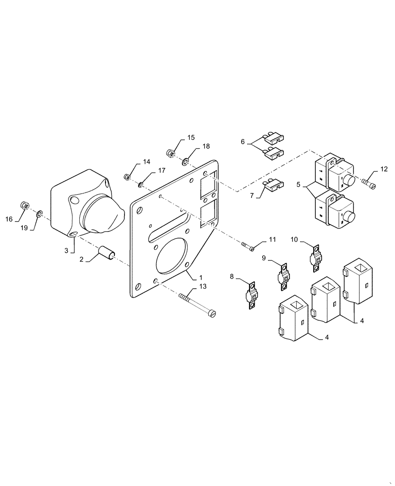 Схема запчастей Case DV210C - (55.100.DO[01]) - CAB FUSE HOLDER (55) - ELECTRICAL SYSTEMS